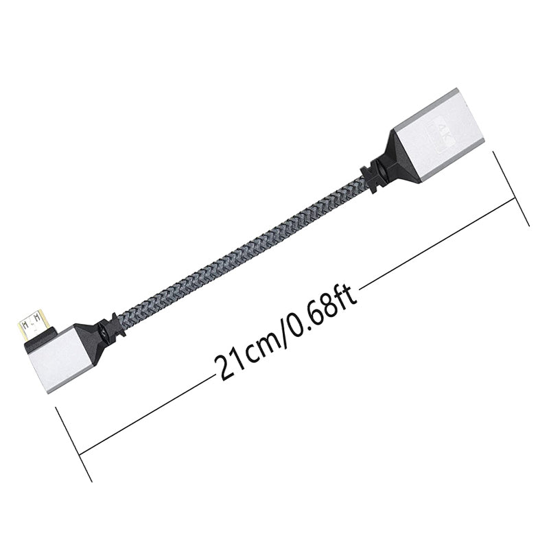 HDMI Female to Mini HDMI Male Adapter 4K/60Hz UHD HDMI Converter Nylon Braided Cable HDMI Female to Mini HDMI Male Adapter 4K/60Hz UHD HDMI Converter Nylon Braided Cable
